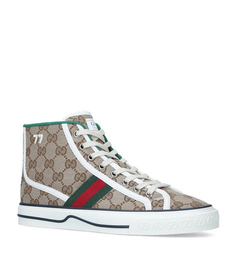 gucci hightop sneaker|gucci high top sneakers beige.